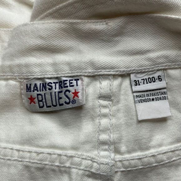 MAINSTREET BLUES 32 W White Carpenter Utility Unisex Shorts - Picture 3 of 12